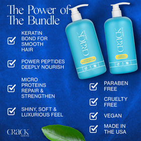 Crack conditioner creamy texture smoothing a hair strand