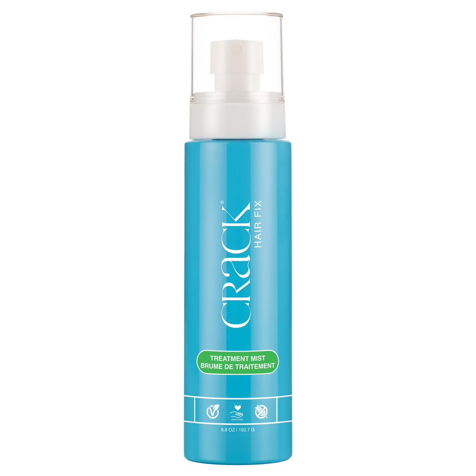 Crack front packaging showing bottle and label for clear product ID and benefits