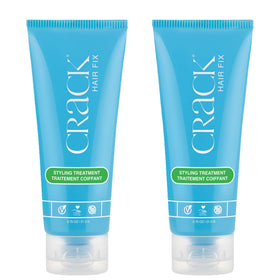 Crack front packaging twin pack showing travel tubes and clear labeling for convenience