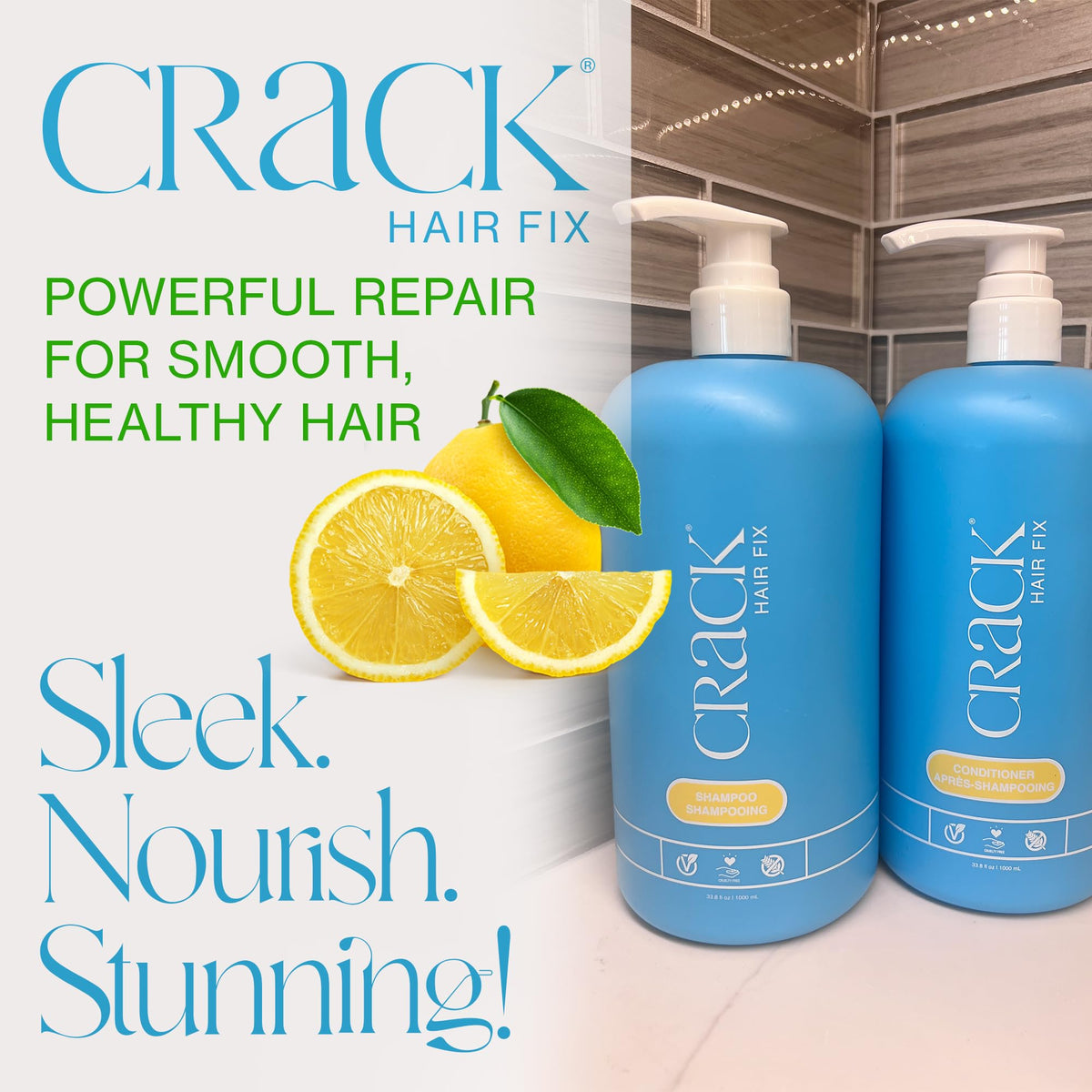 Crack label close-up highlighting ingredients and claims