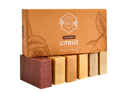 Crate 61 Organics close-up of soap texture highlighting natural botanical tint and smooth finish