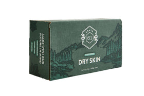Close up of Crate 61 Organics soap texture highlighting botanical clays and creamy lather benefit