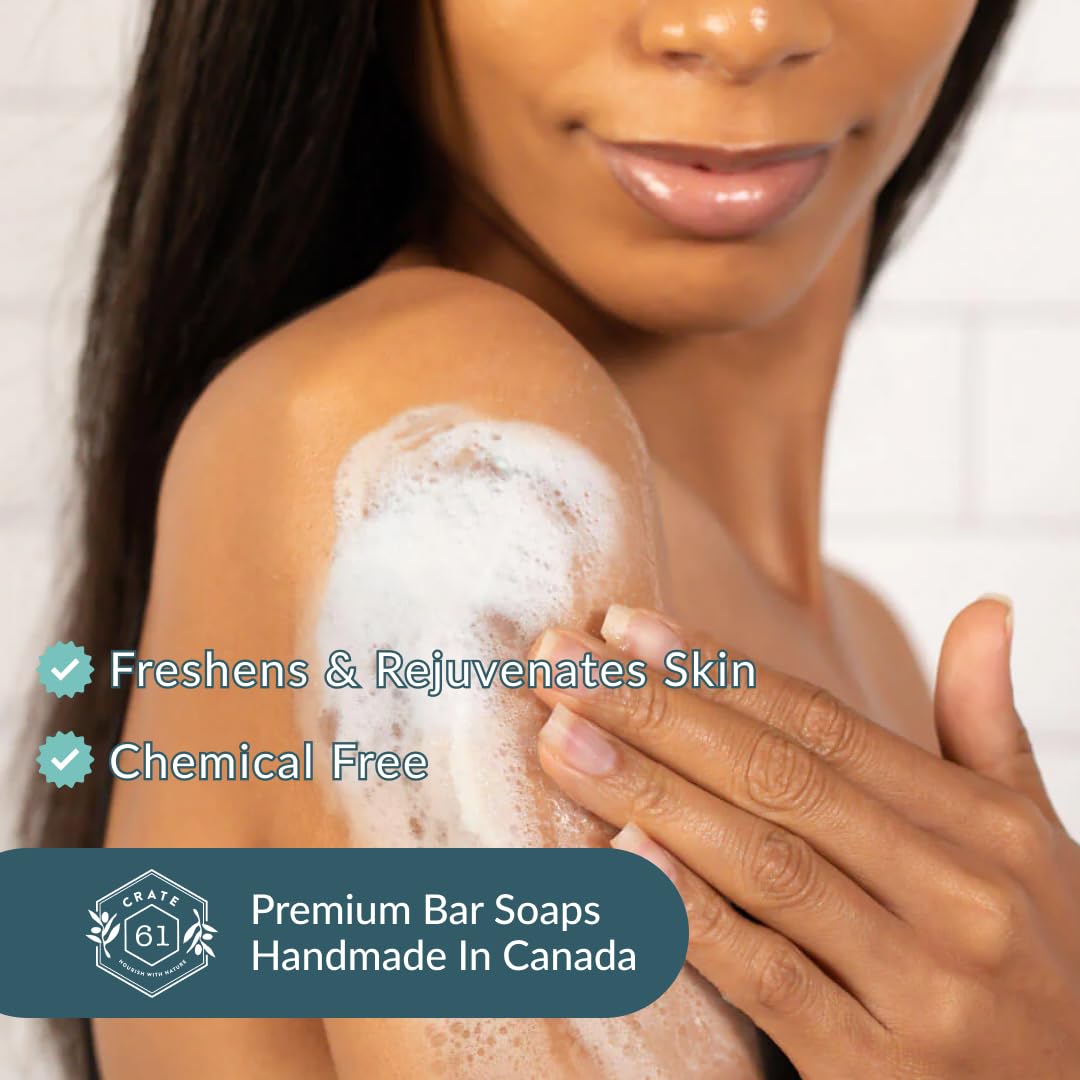 Crate 61 Organics lather on hand demonstrating rich foam and mild cleansing