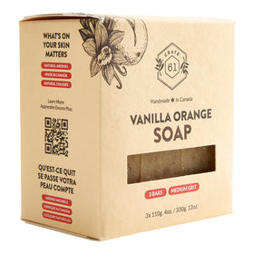 Crate 61 Organics close-up of soap texture highlighting natural clays and gentle exfoliation