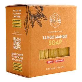 Crate 61 Organics mango close-up texture revealing creamy lather potential