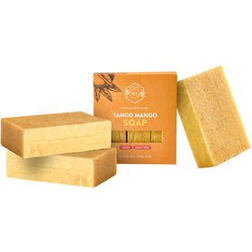 Crate 61 Organics mango front packaging shows sustainable kraft wrap and scent