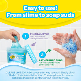 Crayola bath slime kid squeezing slime in bath encouraging playful cleaning