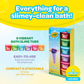 Crayola bath slime open tub texture closeup demonstrating stretchy, squishy feel
