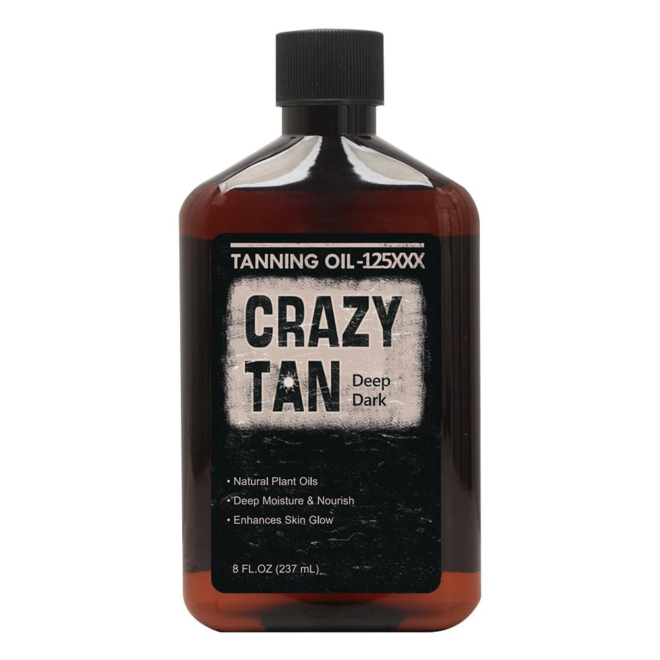 Crazytan front bottle shot showing label and 8 oz size for clear identification