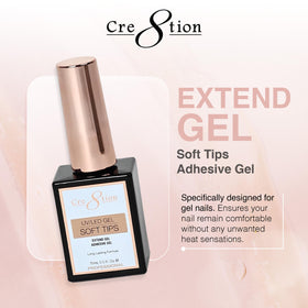 Cre8tion Extend Gel label close-up highlighting product name and features for quick reference