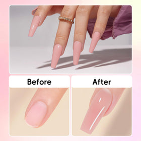 Creaglam applied extensions side view demonstrating long-lasting strength
