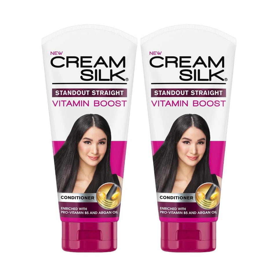 Cream Silk front packaging showing two 180ml bottles and product benefit
