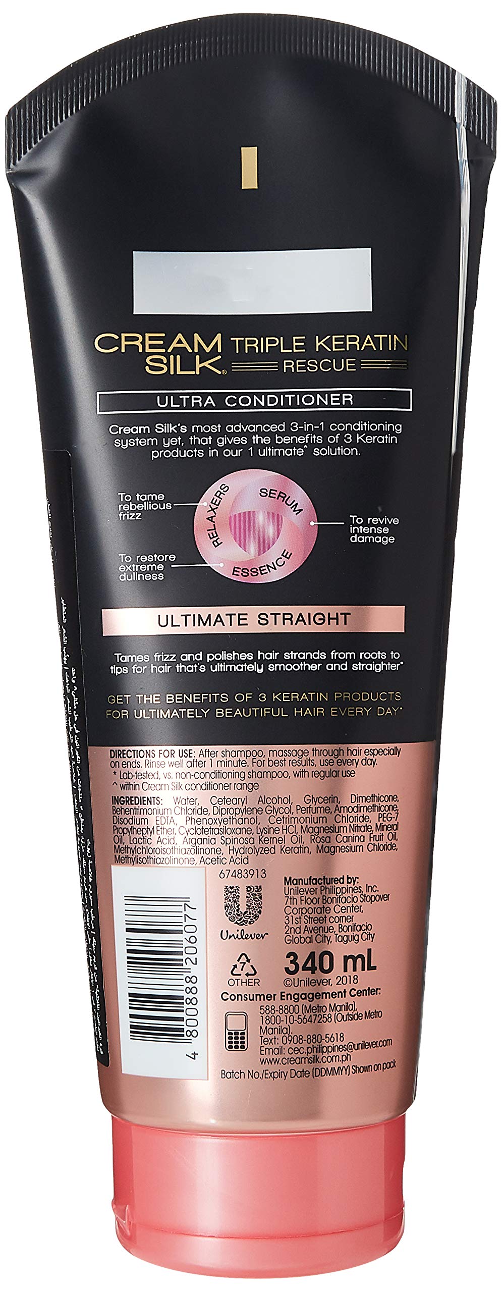 Cream Silk close-up of conditioner cream texture for intense smoothing