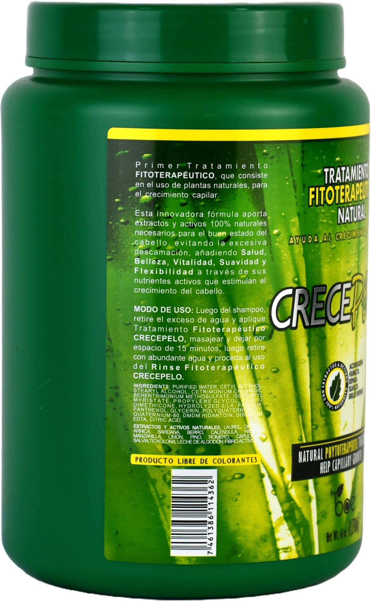 Crece Pelo creamy mask texture close-up demonstrating rich hydration