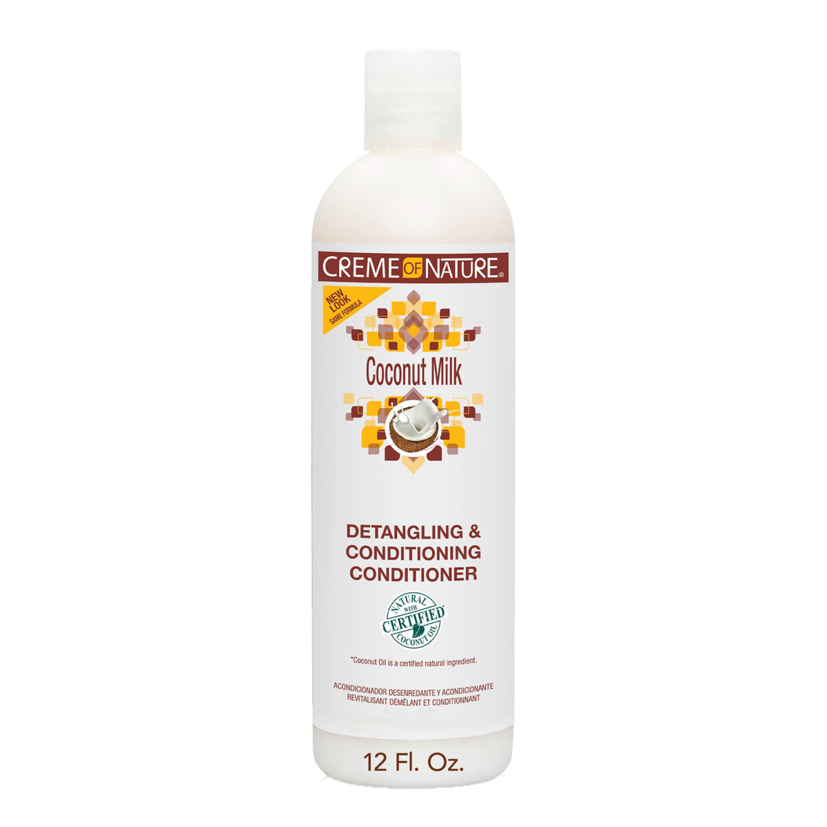 Creme of Nature front bottle view showing product and cleanser benefits
