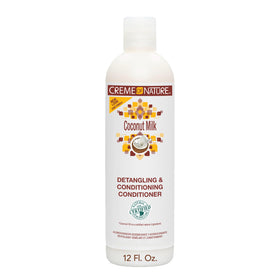 Creme of Nature front bottle view showing product and cleanser benefits