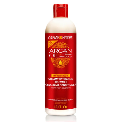 Creme of Nature front bottle showing product benefit of gentle cleansing