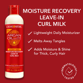 Creme of Nature in-hand application showing detangling and manageability