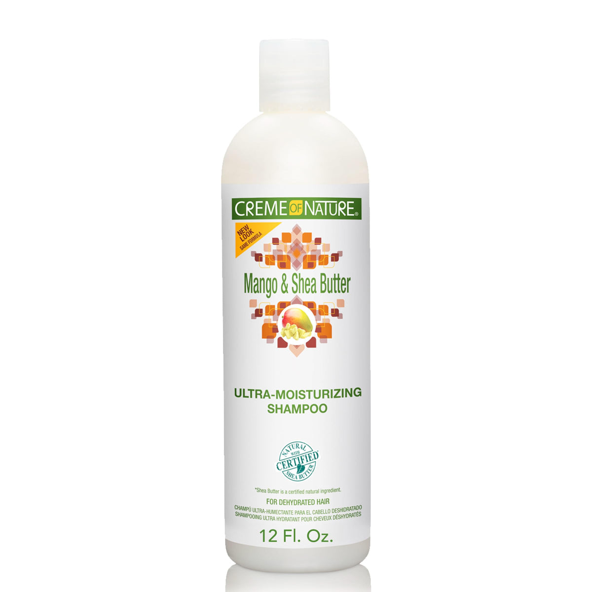 Creme of Nature front packaging showing 12 oz bottle and benefits