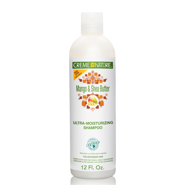 Creme of Nature front packaging showing 12 oz bottle and benefits
