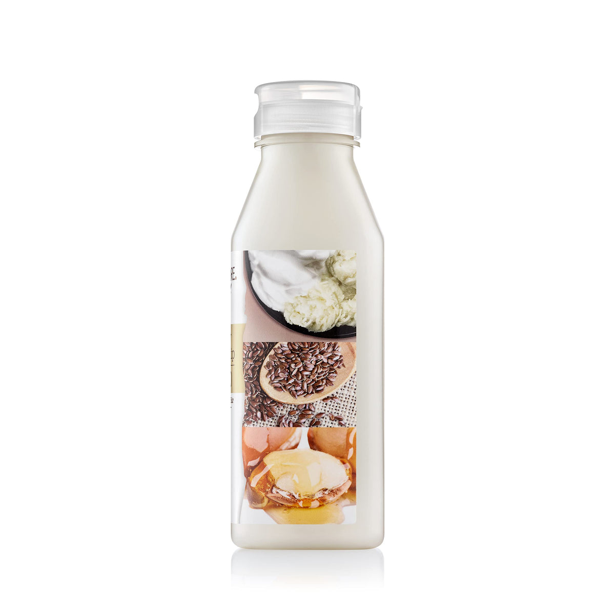 Creme of Nature creamy texture poured from bottle illustrating slip and moisturizing benefit