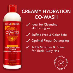 Creme of Nature creamy texture closeup showing slip for detangling