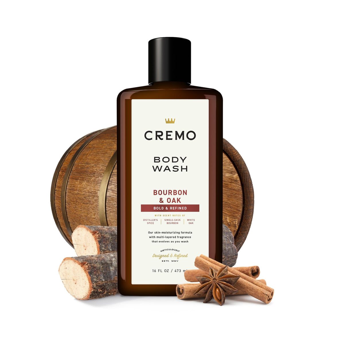 Cremo bottle in bathroom lifestyle setting suggesting refined daily routine