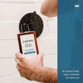 Cremo pump dispensing rich lather showing creamy foam benefit