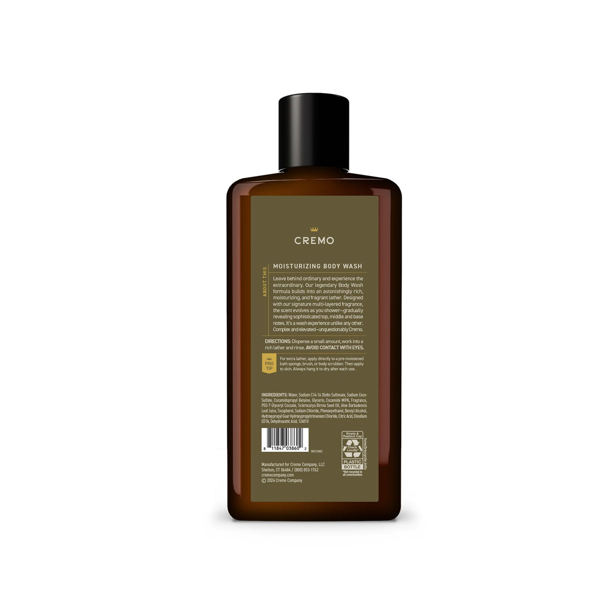 Cremo Cypress Santal in shower lifestyle scene showing refreshed benefit