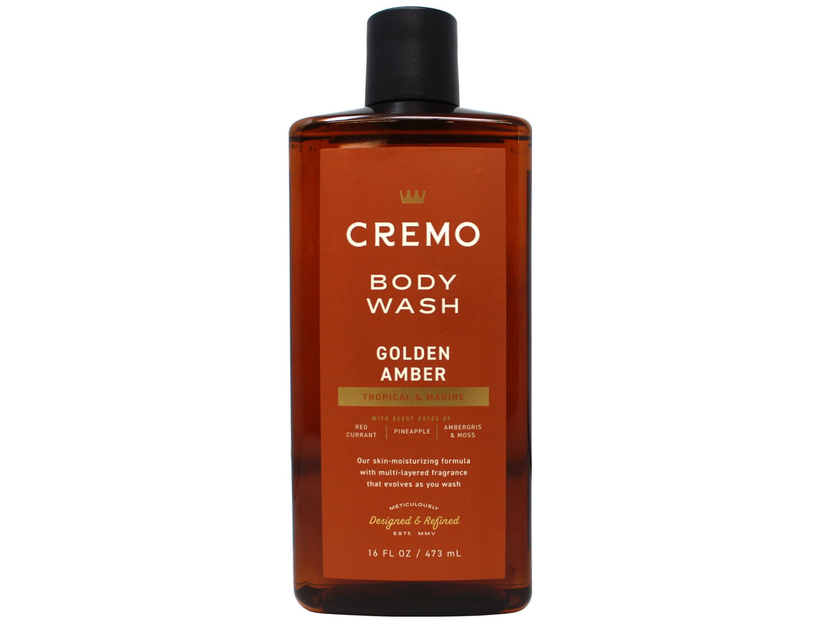 Cremo Golden Amber pouring texture showcasing moisturizing gel consistency