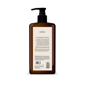 Cremo ingredient label and scent notes detail highlighting bergamot, neroli, vetiver