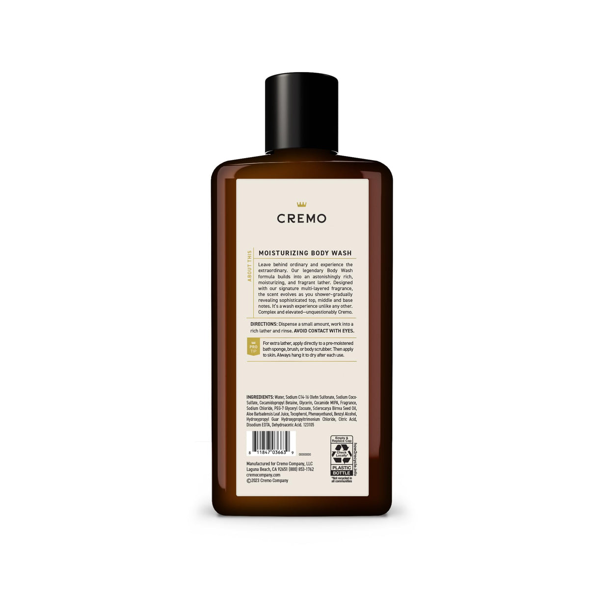 Cremo bottle staged in bathroom lifestyle suggesting elevated grooming routine