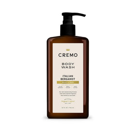 Cremo front pump bottle showing Italian Bergamot label and clear value