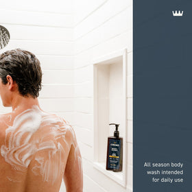 Cremo pump dispensing rich lather for effortless, controlled shower use
