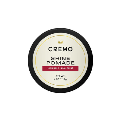 Cremo pomade front jar showing label and premium packaging benefit