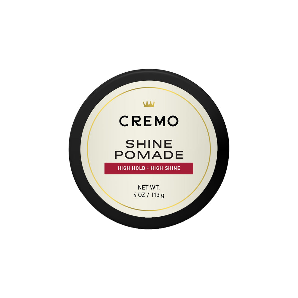 Cremo pomade front jar showing label and premium packaging benefit