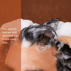 Cremo pouring lather into hand demonstrating rich foam and easy cleansing