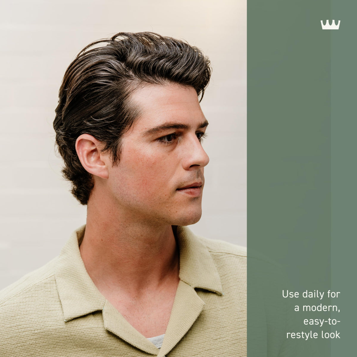 Cremo being applied to unwashed hair to reactivate previous style