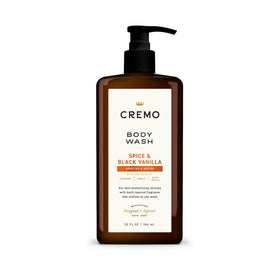 Cremo front pump bottle showing label and 32oz size for convenience