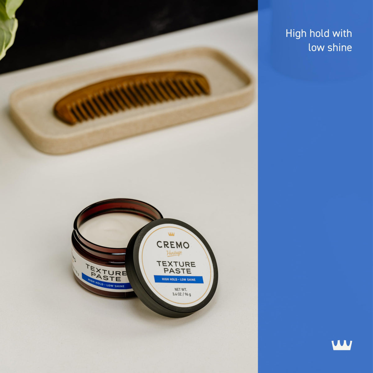 Cremo open jar revealing paste texture for easy scoop application
