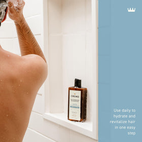 Cremo shampoo foam close-up illustrating lightweight lather for lift