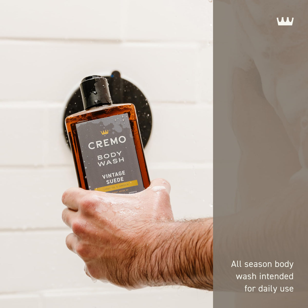 Cremo rich lather close-up highlighting creamy texture and moisturizing benefit
