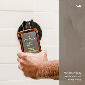 Cremo rich-lather texture on palm demonstrating moisturizing foam benefit