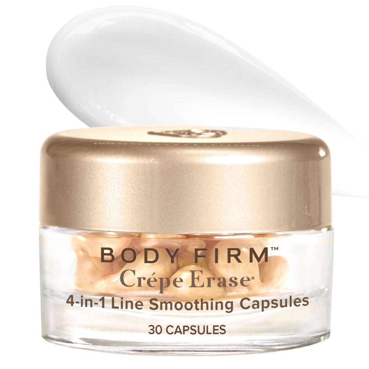Crepe Erase front packaging showing 30 capsules and benefits