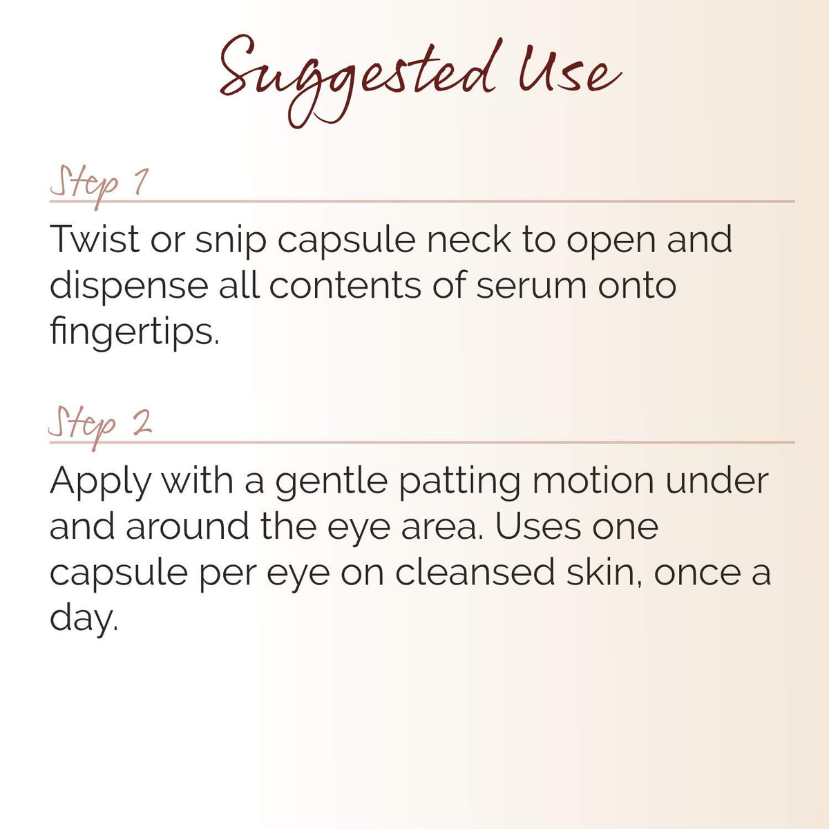Crepe Erase applying serum under eye to reduce fine lines