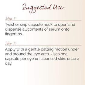 Crepe Erase applying serum under eye to reduce fine lines