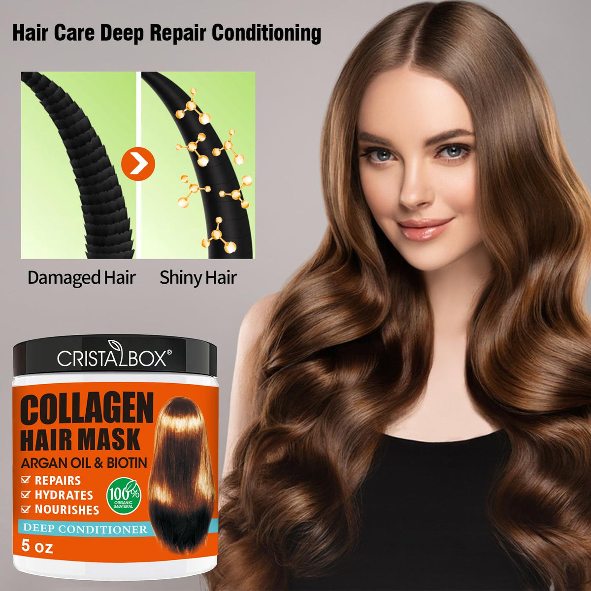 cristalbox collagen mask with argan oil drops for hydration
