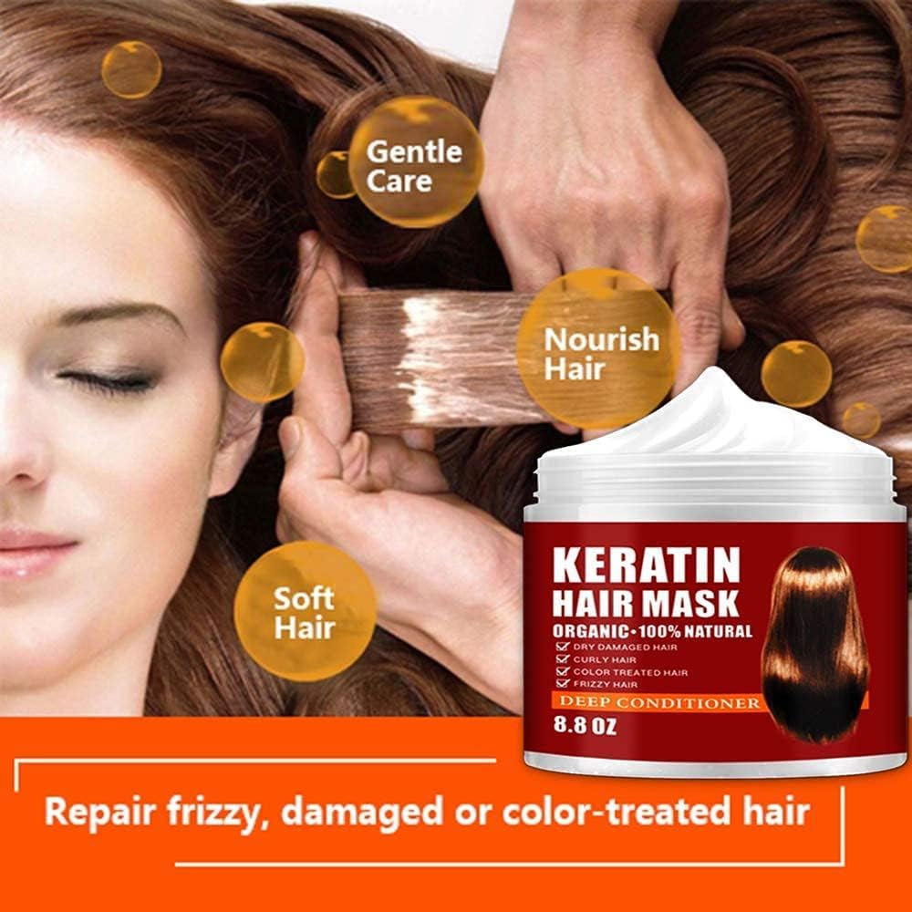 CRISTALBOX keratin before and after hair strands showing restored smooth shine