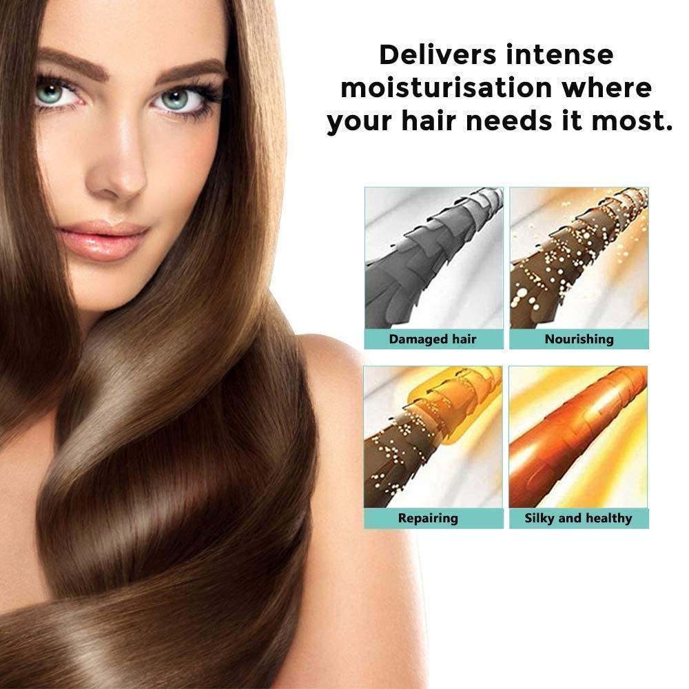 CRISTALBOX keratin mask being applied to damp hair improving manageability