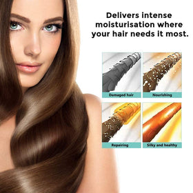 CRISTALBOX keratin mask being applied to damp hair improving manageability